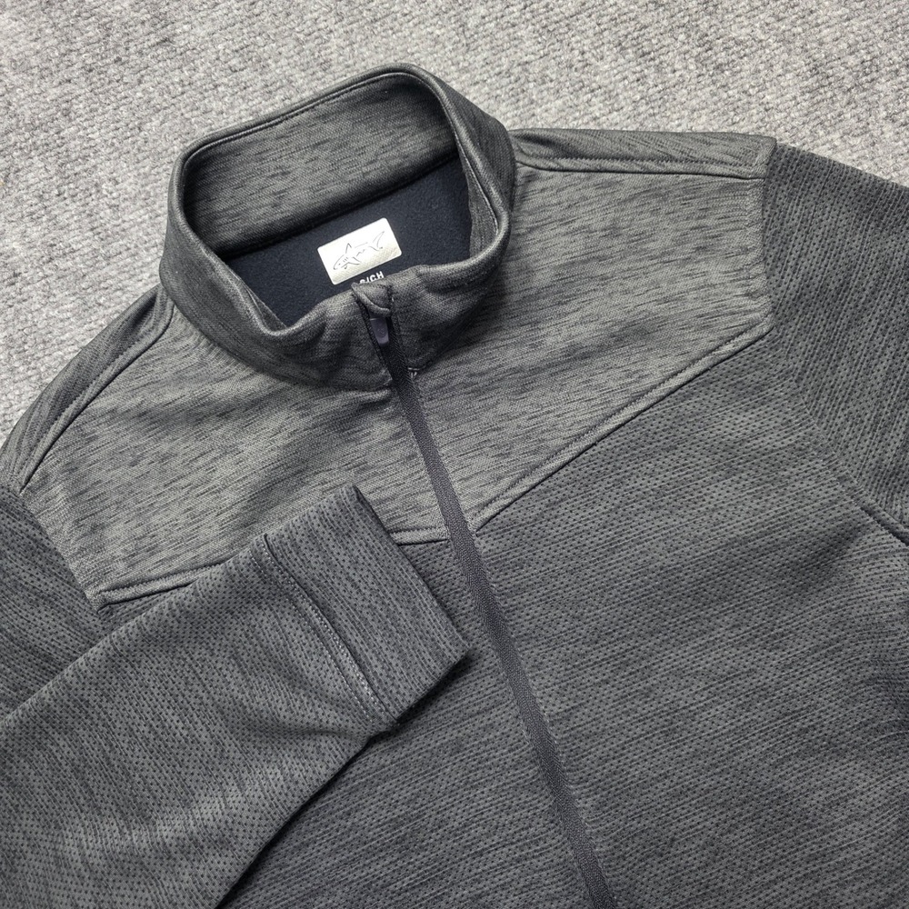 Greg Norman Mens Small Full Zip Performance Jacket Grey Mock Neck Golf Outerwear